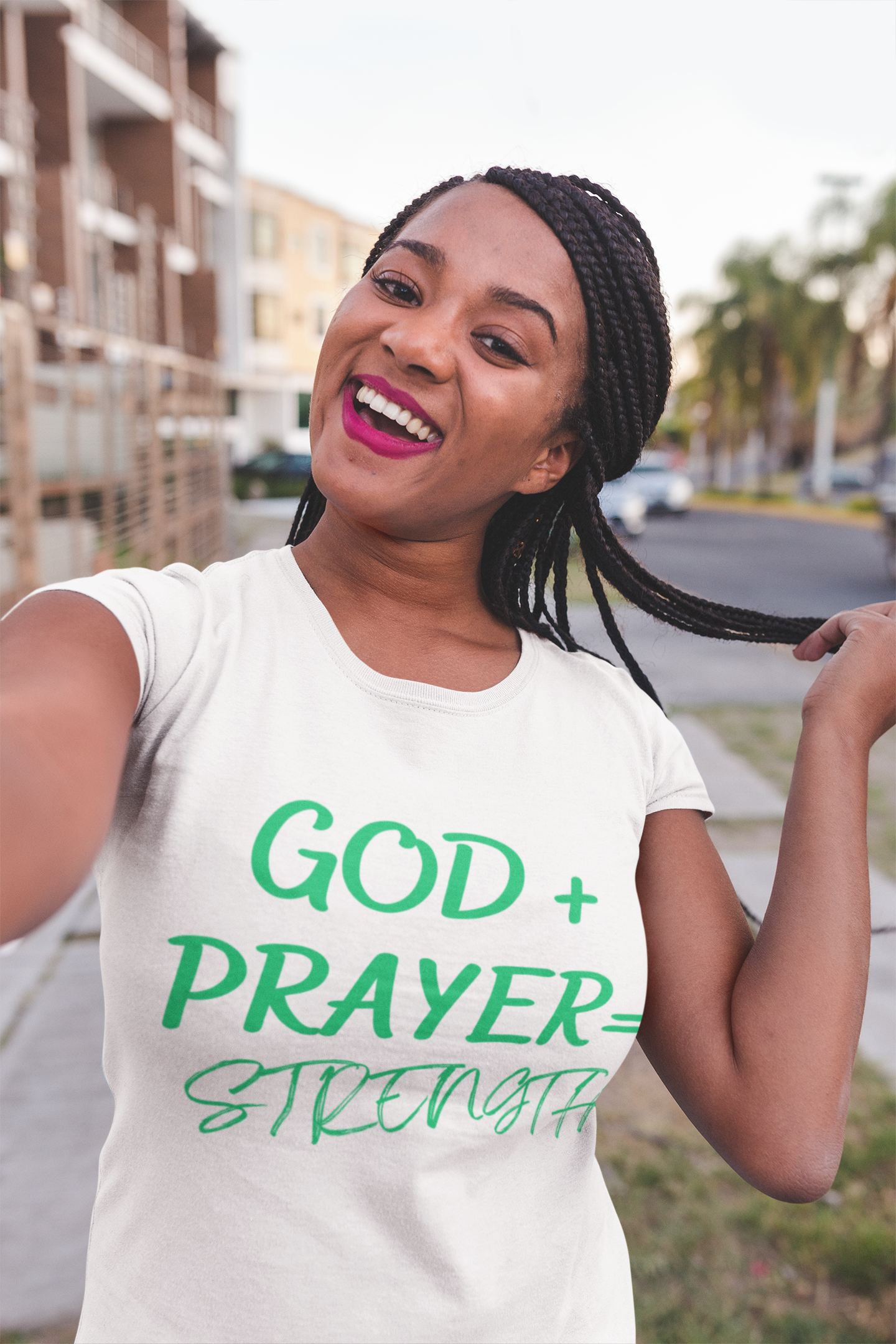 Green GOD+  PRAYER Unisex t-shirt