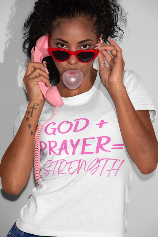 Pink GOD+  PRAYER Tee