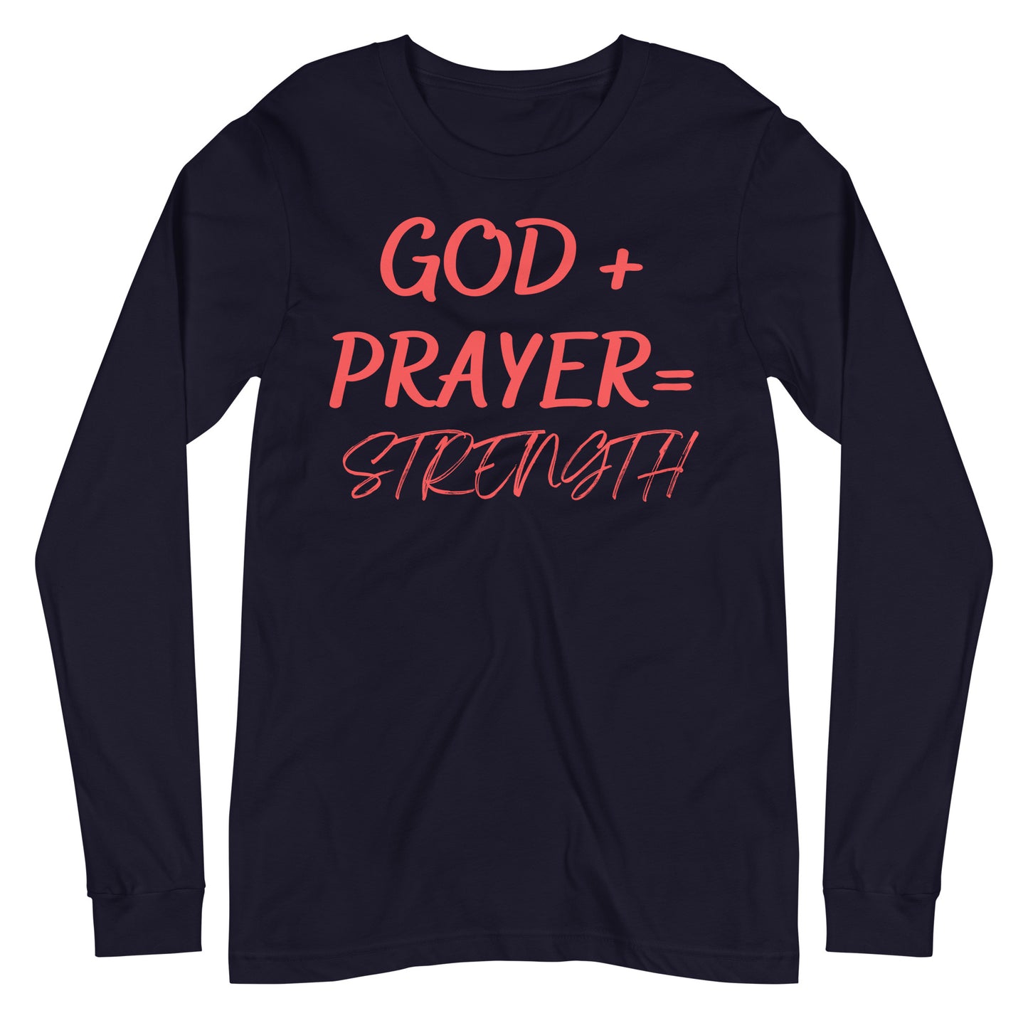 Red GOD+  PRAYER Unisex Long Sleeve Tee