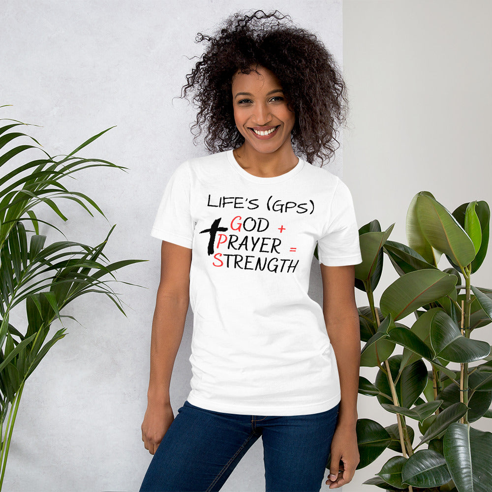 Life's GPS -WHITE Unisex Short Sleeve Tee