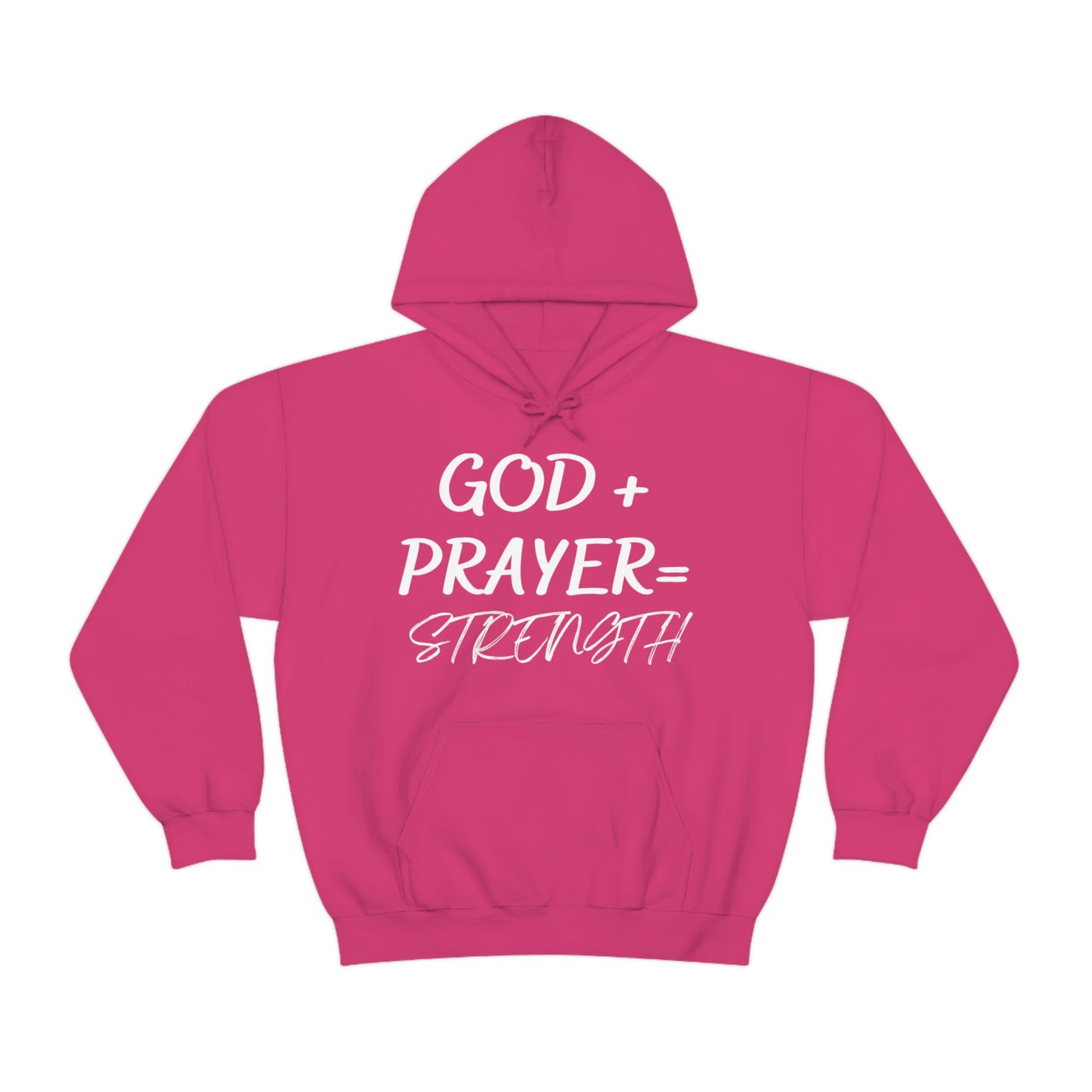 Hooded Sweatshirt W/White GOD+PRAYER