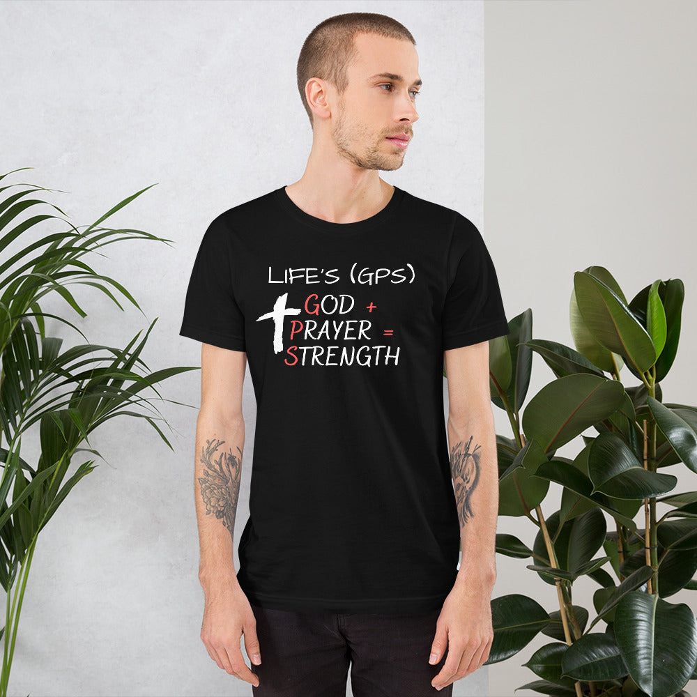 Life's GPS -BLACK Unisex Short Sleeve Tee